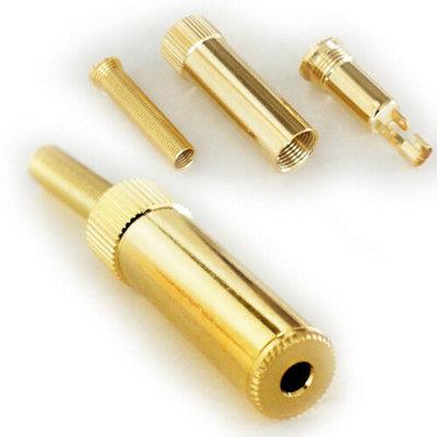 GOLD 3.5mm Stereo Jack Socket Solder Connector AUX Audio Female to Headphone