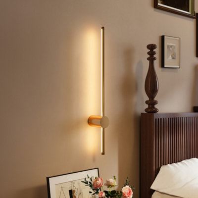 Gold 360 Degree Rotatable LED Straight Wall Light,L 60cm,Warm White