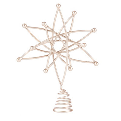 Gold 3D Star Christmas Decoration Tree Topper