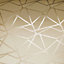 Gold Abstract Irregular Geometric Striped Non Woven Wallpaper Roll 10 m