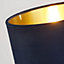 GOLD AND NAVY VELVET TABLE LAMP