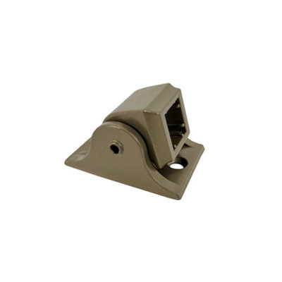 Gold Angled Fixing Plate for 12mm Square Spindles