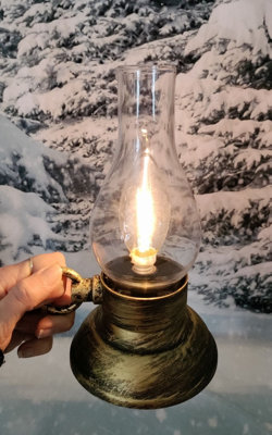 Kerosene style store electric lamps