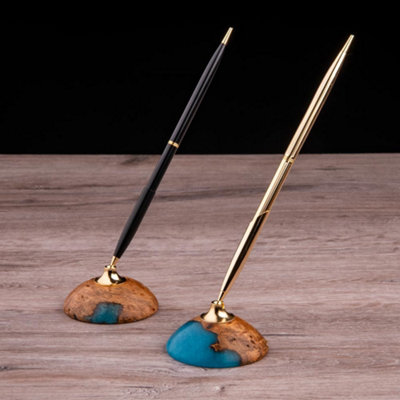 Kit Stylo Exécutif NAGU - Plaqué Or 24K - Mécanisme Twist Bille - Chrome