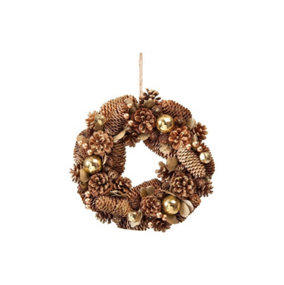 Gold Balls & Berries Wreath - 30cm (12") Diameter (P027743)