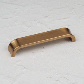 Gold Bronze Kitchen Cabinet Rounded Handle 128mm