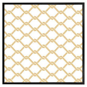 Gold chainlink rope (Picutre Frame) / 12x12" / Oak