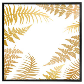 Gold fern (Picutre Frame) / 16x16" / Brown