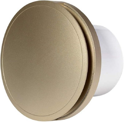 Gold Front Cover Silent Round Bathroom Extractor Fan 125mm / 5