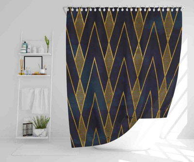 Gold Geometreic Lines (Shower Curtain) / Default Title Price Comparisons | Compare The Build