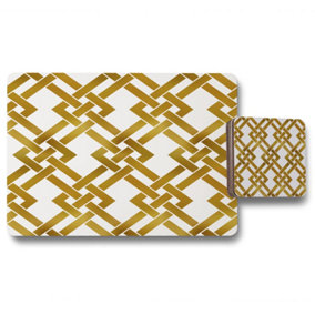 Gold Geometric Chain (Placemat & Coaster Set) / Default Title