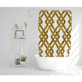 Gold Geometric Chain (Shower Curtain) / Default Title