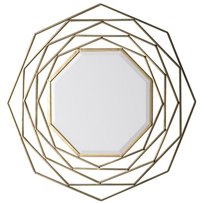 Gold Geometric Wall Mirror - SE Home