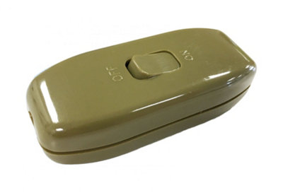 Gold In Line Torpedo Switch 2 or 3 Core Ideal for Table Lamp Rocker Switch