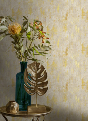 Gold Industrial Texture effect Wallpaper