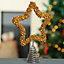 Gold Jingle Bell Christmas Star Tree Topper Decoration