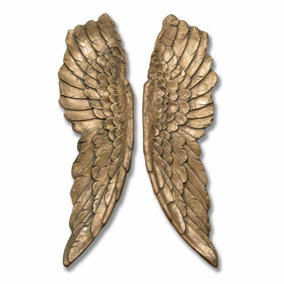 Gold Large Angel Wings - decorative ornament - L8 x W30 x H104 cm