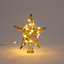 Gold Light Up Christmas Tree Topper Star Xmas Ornament