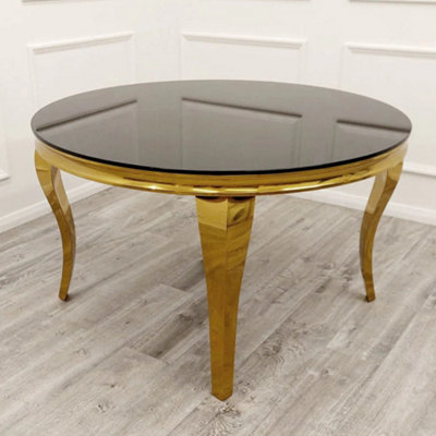 Gold Louis Dining Table With Gold Long Metal Legs - Add Professional ...