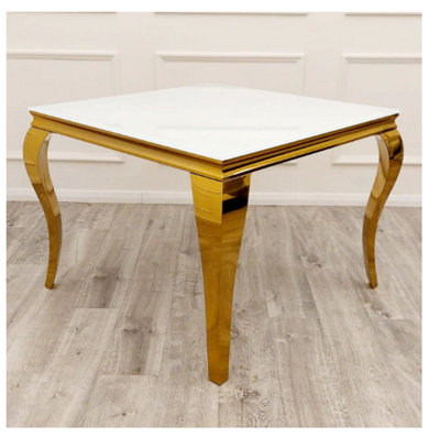 Gold Louis Dining Table With Gold Long Metal Legs - Doorstep Delivery ...