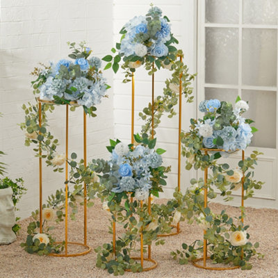 Gold Metal Flower Stand Road Leads for Wedding and Party DIY at B&Q