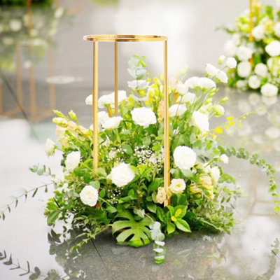Gold Metal Flower Stand Road Leads for Wedding and Party