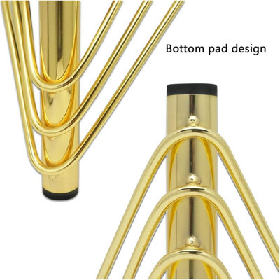 Gold Metal Rectangular 18cm Furniture Legs, Pack of 4