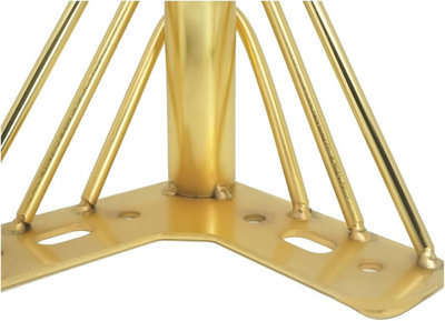 Gold Metal Rectangular 18cm Furniture Legs, Pack of 4
