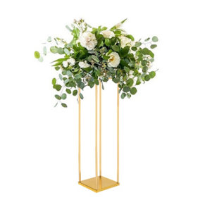 Gold Metal Vase for Wedding Centerpieces Tables 80cm(H)