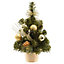 Gold Mini Decorated Christmas Tree With Decorations 20cm Small Tabletop Tree