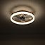 Gold Modern Round Crystal Ceiling Fan with Light with Remote Control Dia 500mm