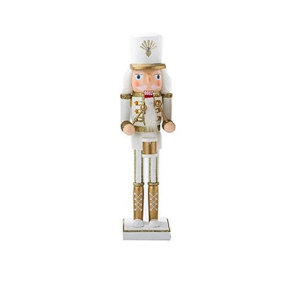 Gold Nutcracker Christmas Table Top Soldier With Drum - 30cm
