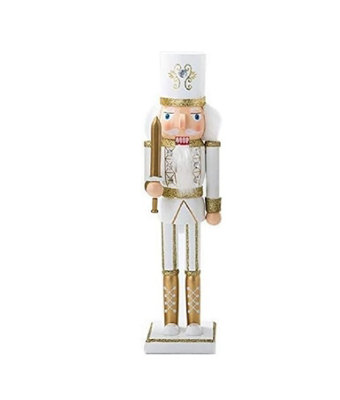 Gold Nutcracker Christmas Table Top Soldier With Sword - 30cm