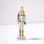 Gold Nutcracker Christmas Table Top Soldier With Sword - 30cm