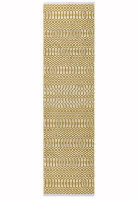 Gold Outdoor Rug, Geometric Stain-Resistant Rug For Patio Decks Garden Balcony, 2mm Modern Outdoor Rug-200cm X 290cm