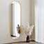 Gold Oval Wall Mounted Framed Full Length Mirror Dressing Mirror 50 x 160 cm