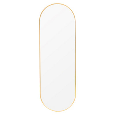 Gold Oval Wall Mounted Framed Full Length Mirror Dressing Mirror 50 x 160 cm
