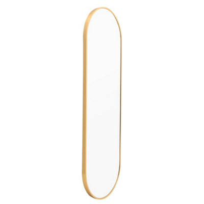 Gold Oval Wall Mounted Framed Full Length Mirror Dressing Mirror 50 x 160 cm