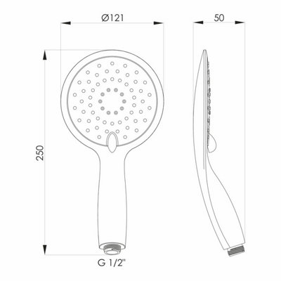 Gold Plastic Shower Head Multifunction Universal Bathroom Handle Replacement