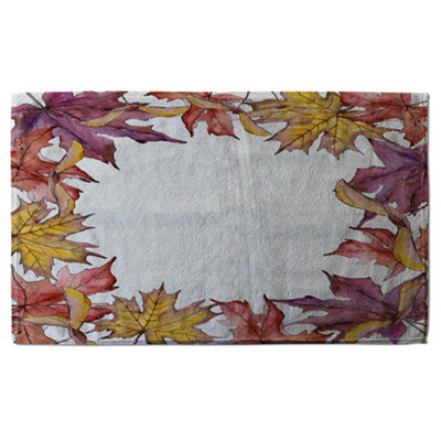 Gold & Purple Leaves (Bath Towel) / Default Title
