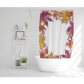 Gold & Purple Leaves (Shower Curtain) / Default Title