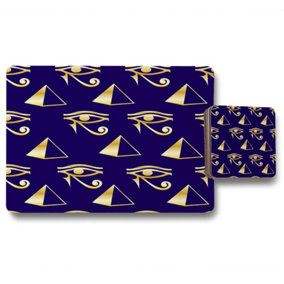 Gold Pyramid & Eye Of Horus (Placemat & Coaster Set) / Default Title