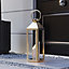 Gold Rectangular Stainless Steel Decorative Lantern, 71 H x 23 W x 24 cm D