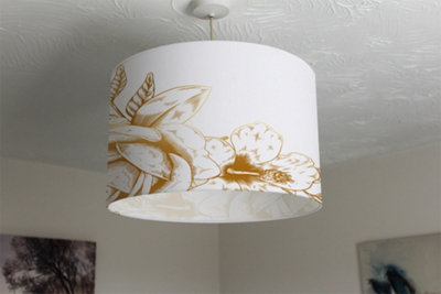 Gold Rose (Ceiling & Lamp Shade) / 25cm x 22cm / Lamp Shade | DIY at B&Q