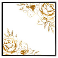 Gold rose (Picutre Frame) / 20x20" / Oak