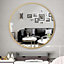 Gold Round Wall Mounted Aluminium Framed Bathroom Mirror Vanity Mirror 60 cm