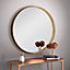 Gold Round Wall Mounted Framed Bathroom Mirror Vanity Mirror W 40 cm