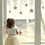 Gold Stars on Strings Window Stickers