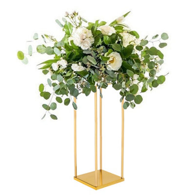 Gold Tall Metal Floor Vase Flower Stand Wedding Centrepieces H 60cm