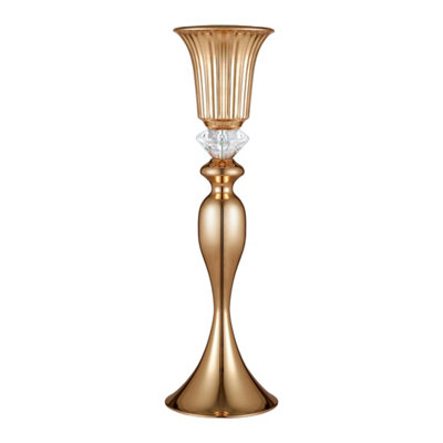 Gold Tall Metal Flower Stand Trumpet Vase Wedding Table Centerpiece 170 x 550 mm